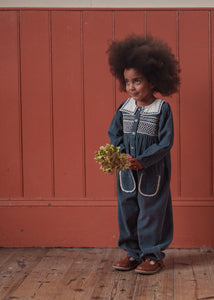 Holly Romper Velvet in Juniper