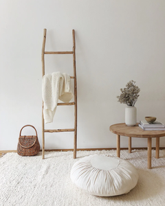 【ラスト1点】Handwoven Linen rug / Off white / Large