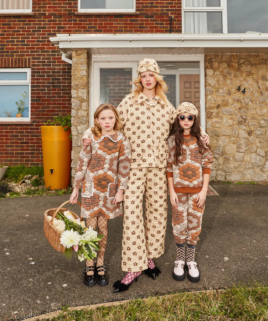 FISH & KIDS〛 PATCHWORK DRESS WITH COLLAR (Kids and Women FISH & KIDS〛 PATCHWORK DRESS WITH COLLAR (Kids and Women