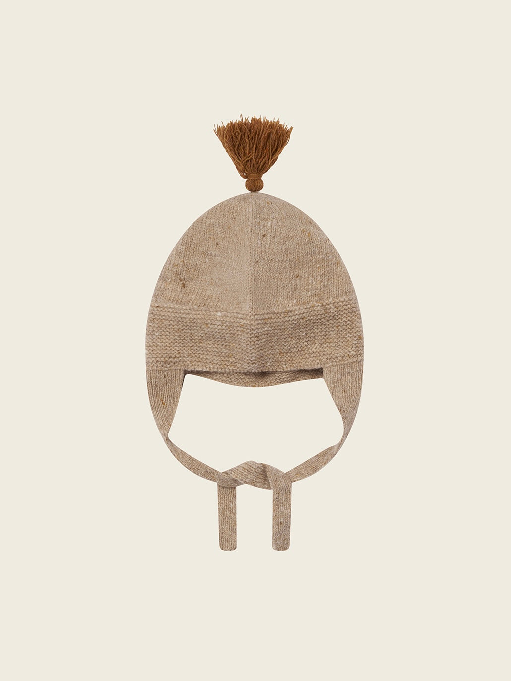 Oatmeal contrast Tassel Hat