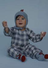 画像をギャラリービューアに読み込む, Fog Blue Gingham Onesie