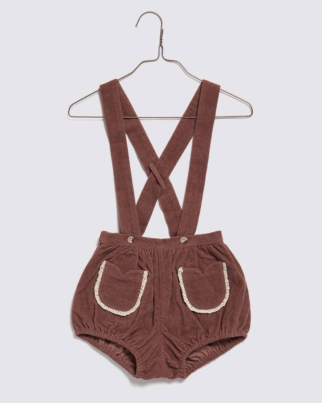 Hastings Romper Velvet in Nutmeg