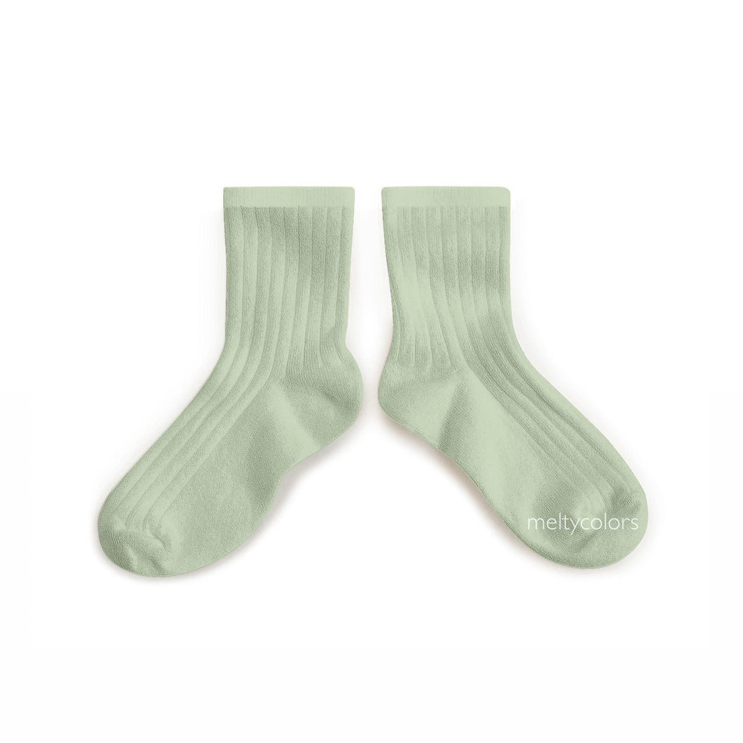 La Mini - Ribbed Ankle Socks - Verveine