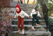 画像をギャラリービューアに読み込む, Footed Tights / DF Green Christmas Patterned