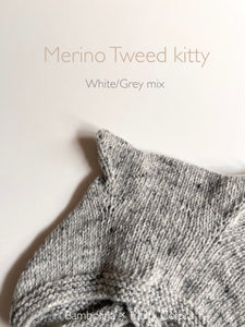 【Bambolina × Melty Colors】 Merino Tweed kitty - White/Grey mix