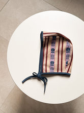 画像をギャラリービューアに読み込む, retro stripe bonnet / cream