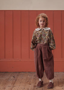 Jessica Trousers Velvet in Nutmeg