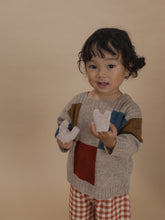 画像をギャラリービューアに読み込む, Block Patchwork Wool Jumper