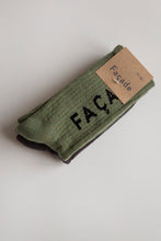 画像をギャラリービューアに読み込む, Ribbed Socks / Green Grey