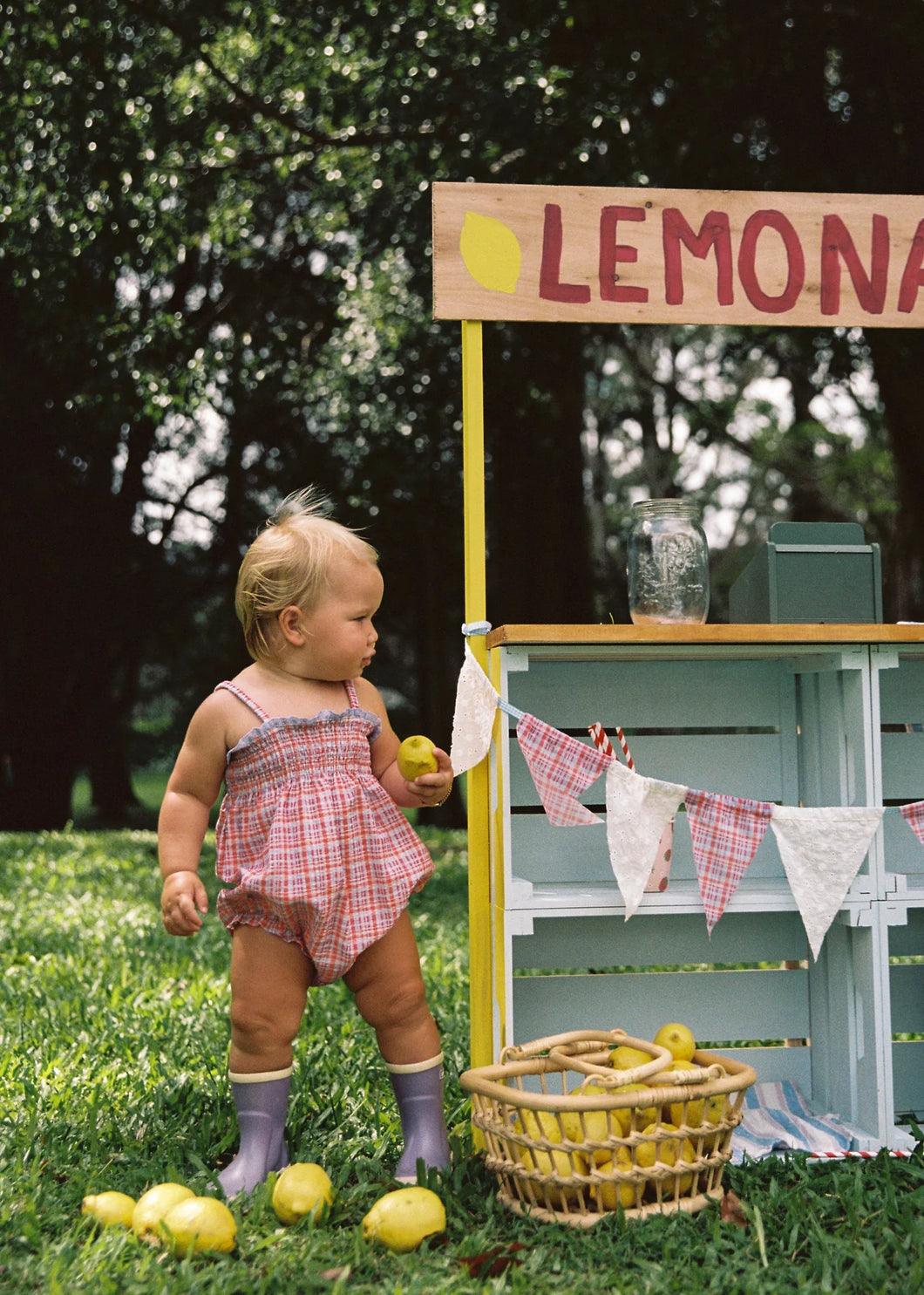 Lottie Romper - Picnic Check