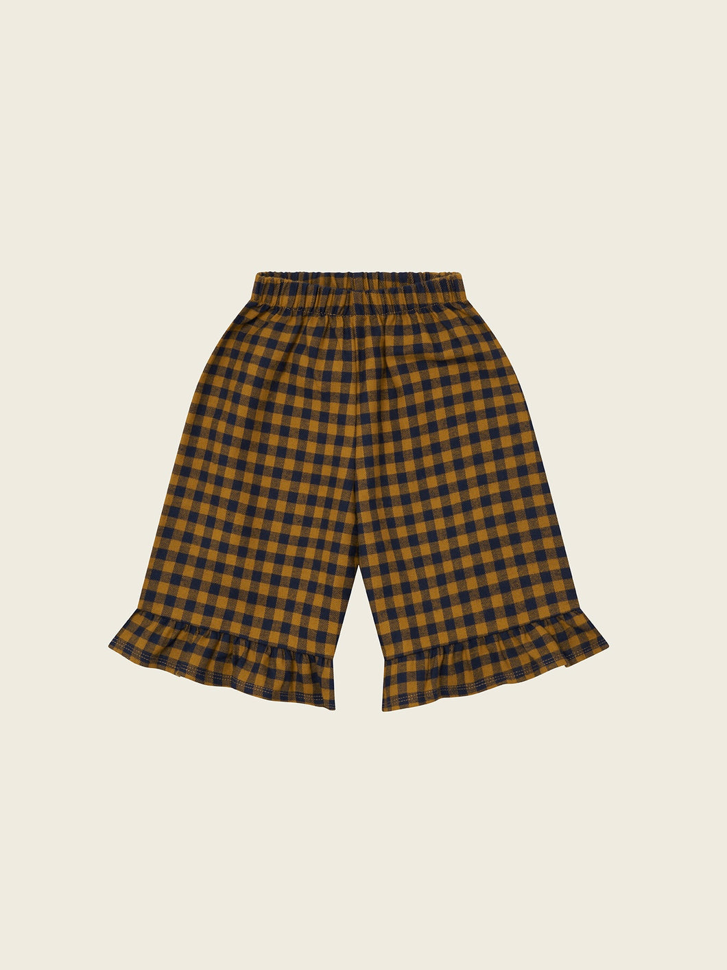 Blueberry Gingham Frill Culottes