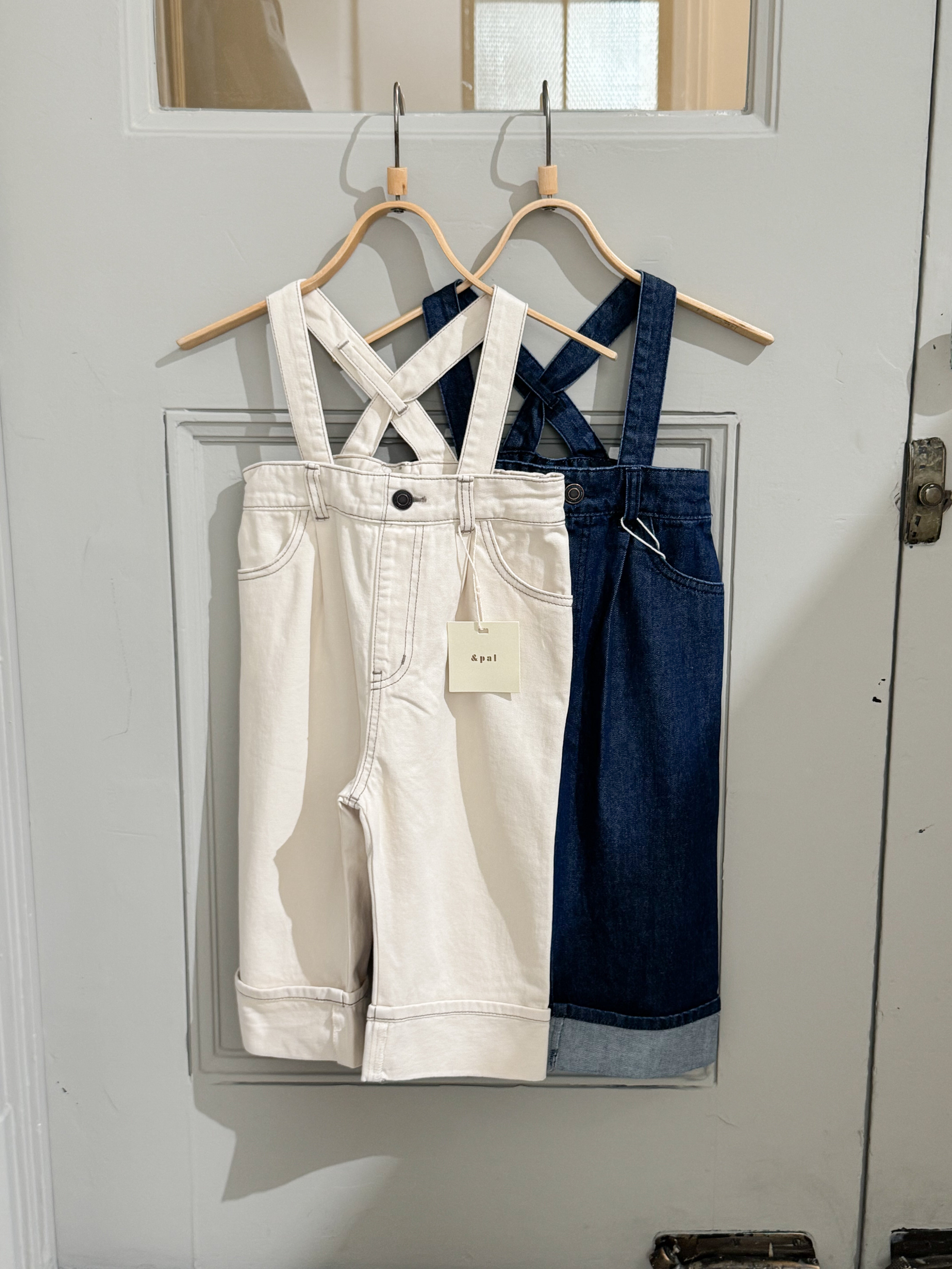 rm【セット販売】andpal アンドパル　デニムサロペトップス ＆pal】- アンドパル - roll-up wide salopette / 2color