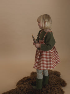 Paprika Gingham Tribe Skirt