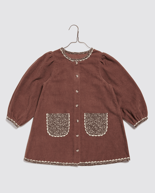 Jules Dress Velvet in Nutmeg