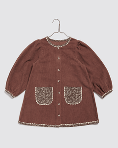 Jules Dress Velvet in Nutmeg