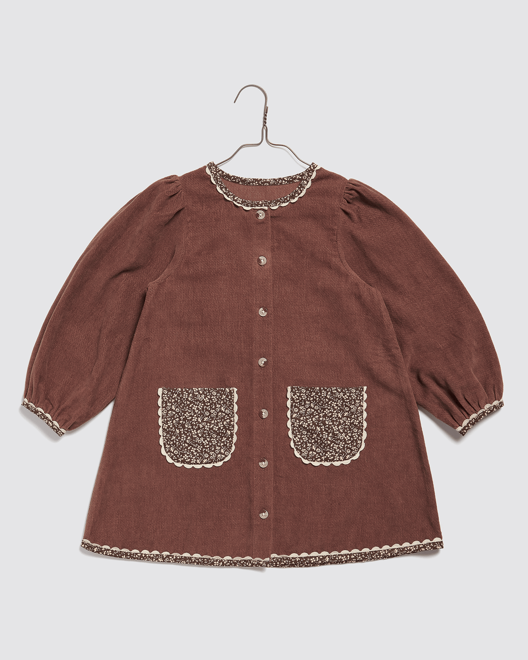 Jules Dress Velvet in Nutmeg