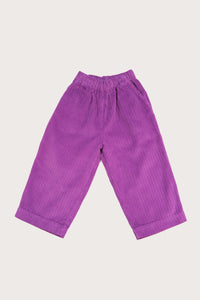 EVER WIDE LEG CORD TROUSERS / PURPLE