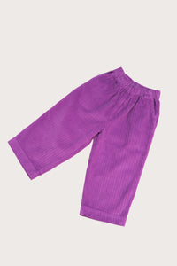 EVER WIDE LEG CORD TROUSERS / PURPLE