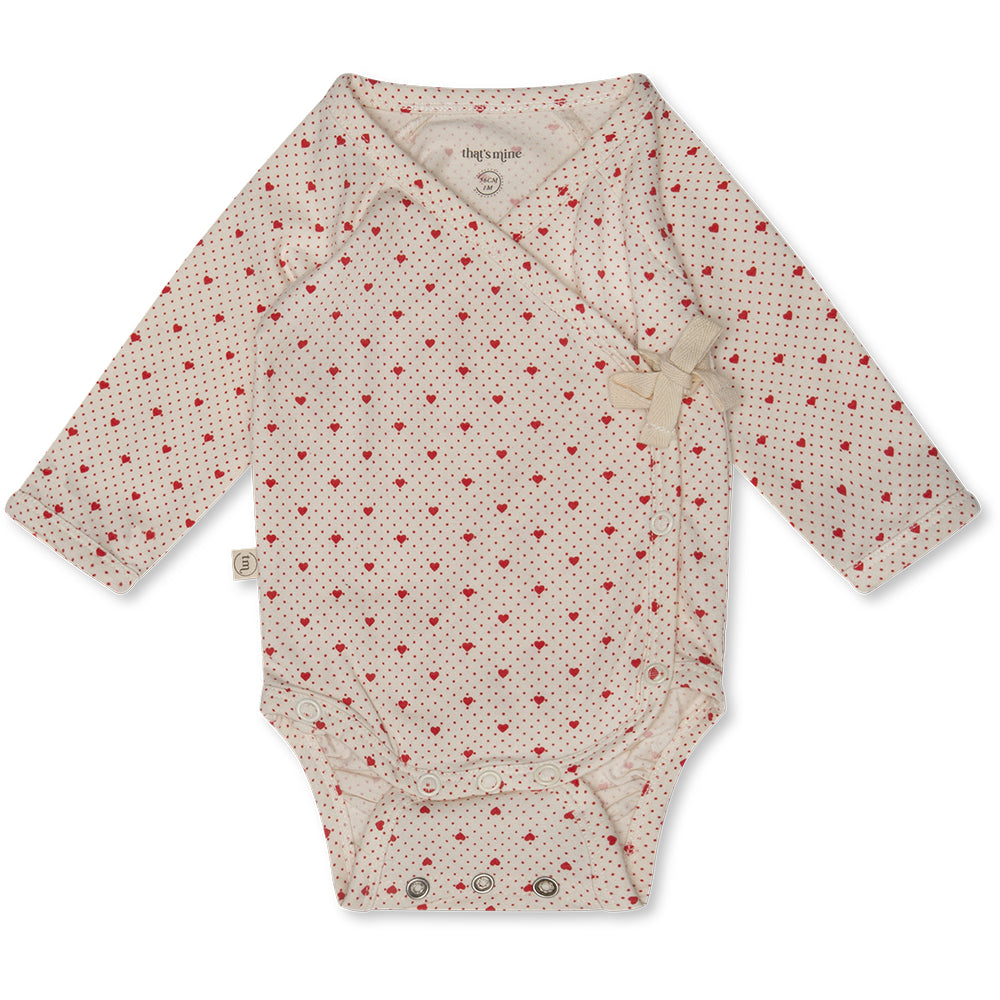 Elia wrap body - Lots of love red