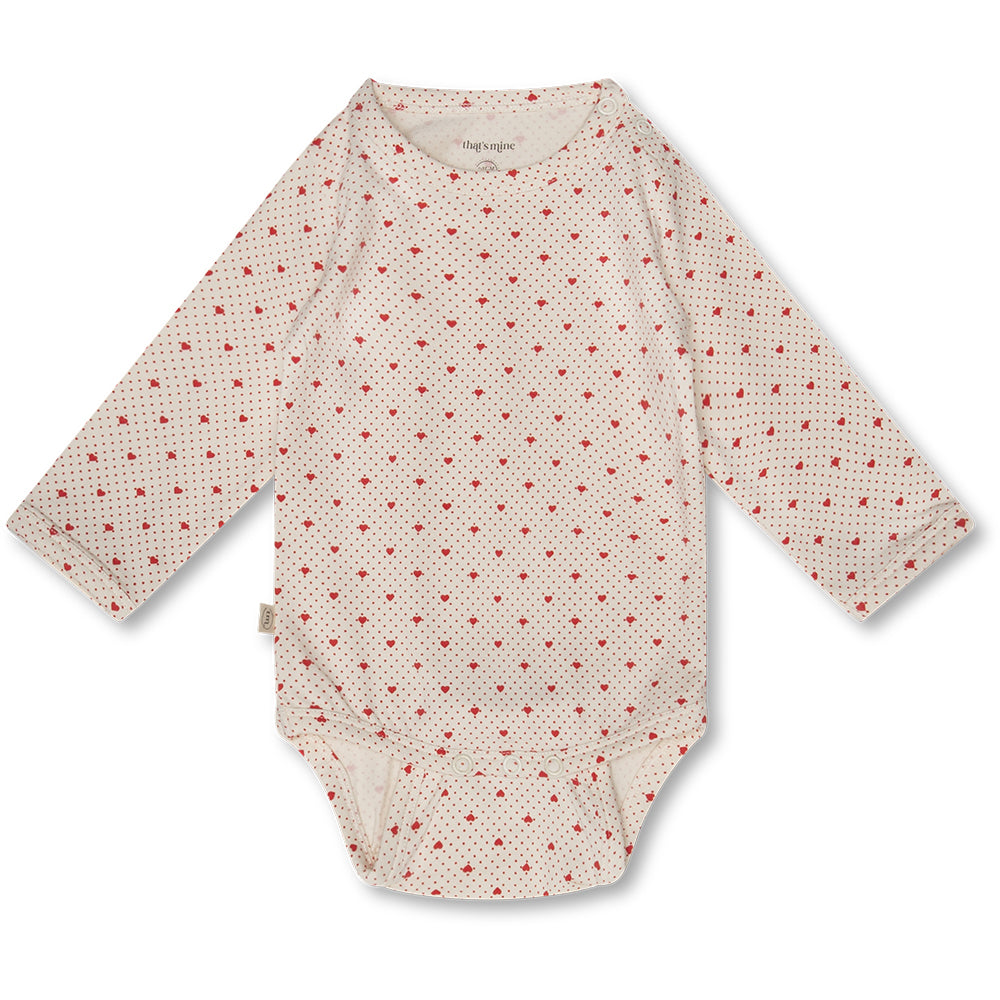 Ellis bodystocking - Lots of love red