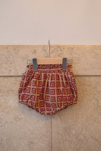 画像をギャラリービューアに読み込む, retro pattern corduroy bloomers / bordeaux