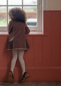 Jules Dress Velvet in Nutmeg