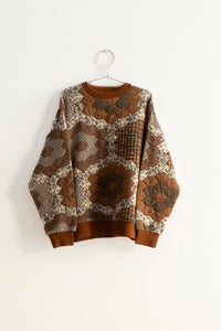 【予約】PATCHWORK SWEATER WITH COLLAR (Kids and Women)