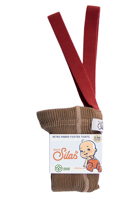 Footed Tights / Acorn Brown x Maple Leaf