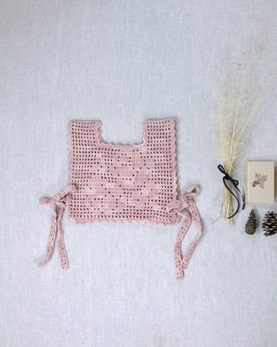 【ラスト1点】rose crochet pinny . mallow