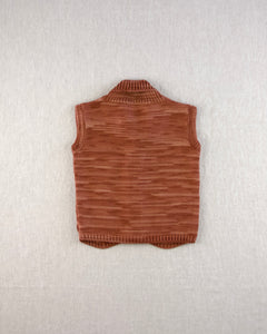 〚予約〛patchwork quilt button vest. gingerbread