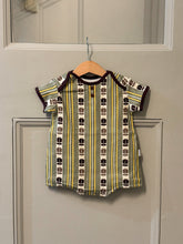 画像をギャラリービューアに読み込む, retro stripe rompers / khaki