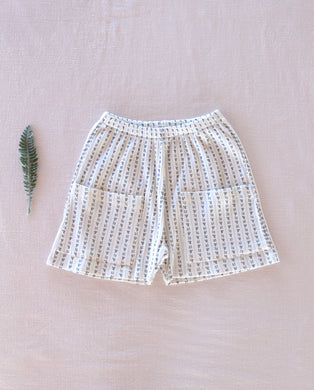 ribbed pocket shorts. wallpaper lace floral