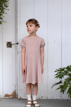 画像をギャラリービューアに読み込む, vintage puff dress. rose quartz pointelle