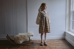 Dorothea Pinafore - Cinnamon Gingham
