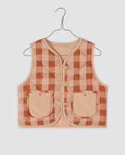 画像をギャラリービューアに読み込む, 【ラスト1点】Josie Reversible Waistcoat - Seersucker Gingham in Russet