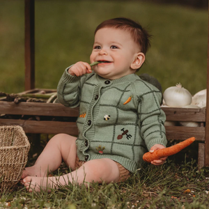 Little Farm Cardigan / Sage