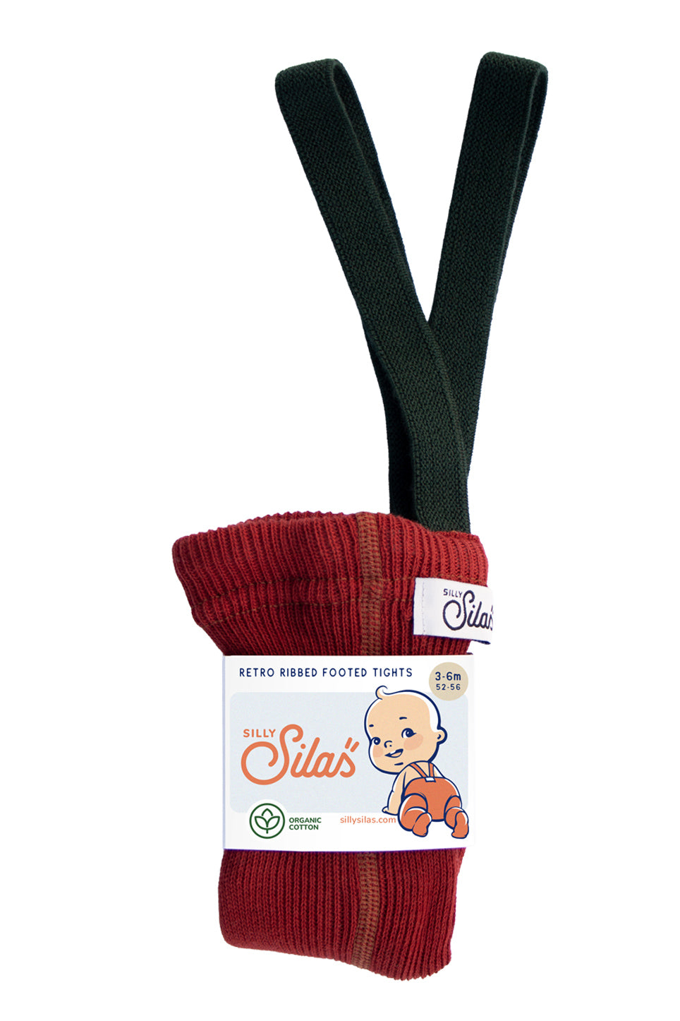 Footed Tights /  Maple Leaf x Dark Forest Green