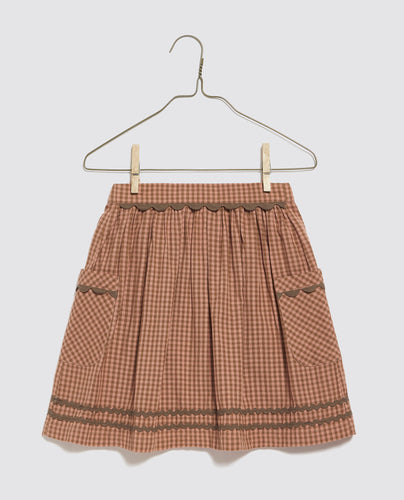 【ラスト1点】Margot Skirt Tiny Check in Tea Rose