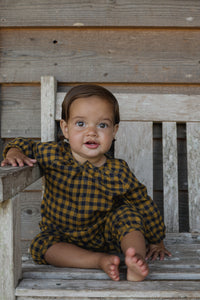 Blueberry Gingham Onesie