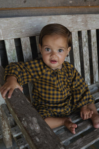 Blueberry Gingham Onesie