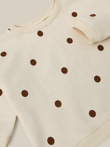 Undyed Cotton Dots Sweatshirt