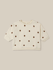 Undyed Cotton Dots Sweatshirt