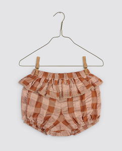 Poppy Frilly Bloomers - Seersucker Gingham in Russet