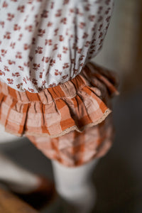 Poppy Frilly Bloomers - Seersucker Gingham in Russet