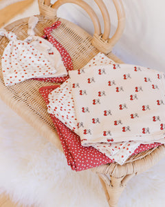 BAMBOO SWADDLE & KNOTTED HAT || VALENTINES