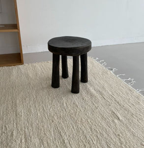 Handwoven textured rug / Cream / Large