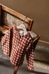 OLYMPE BLOUSE / BORDEAUX VICHY