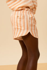 SHORTS GEORGETTE/ NUDE STRIPES