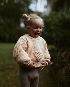 Diamond Aran sweater / TOFFE CONFETTI