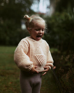 【ラスト1点】Diamond Aran sweater / PEONY